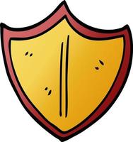 cartoon doodle old shield vector