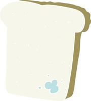 flat color illustration of a cartoon mouldy bread vector