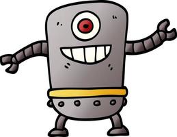 cartoon doodle robot vector