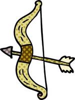 cartoon doodle bow and arrow vector