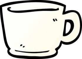 cartoon doodle tea cup vector