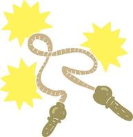 flat color illustration of a cartoon skipping rope vector