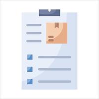 Delivery box document flat icon vector