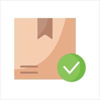 Delivery Box Has Arrived Outline Color Icon vector