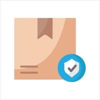 Secure delivery flat icon vector