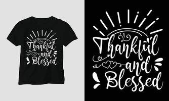 Fall Thanksgiving Day T-shirt Graphic vector