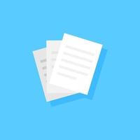 Flat Vector Icon of Stack of Documents or File, Vector and Illustration.