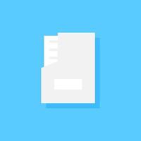 Document paper in Folder Flat icon, Vector and Illustration.