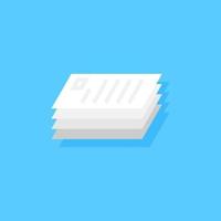 Flat Vector Icon of Stack of Documents or File, Vector and Illustration.