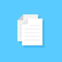 Flat Vector Icon of Stack of Documents or File, Vector and Illustration.