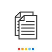 Stack of Documents or File Outline icon, Vector and Illustration.