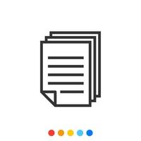 Stack of Documents or File Outline icon, Vector and Illustration.