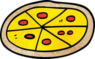 cartoon doodle pizza vector