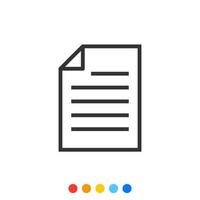 Documents or File Outline icon, Vector and Illustration.