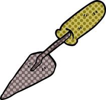 cartoon doodle trowel vector