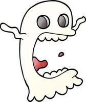 cartoon doodle spooky ghost vector