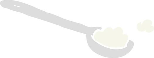 flat color illustration of a cartoon teaspoon of salt vector