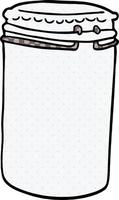 cartoon doodle storage jar vector