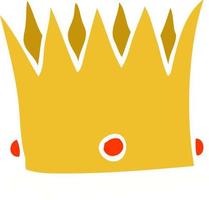 cartoon doodle royal crown vector