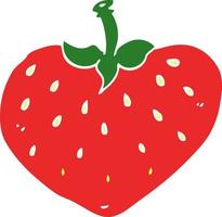 flat color style cartoon strawberry vector