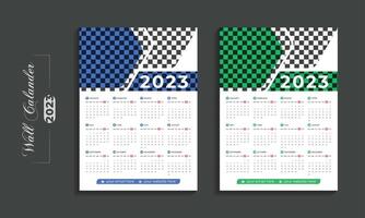 Plantilla de diseño de calendario de pared moderno 2023 para el nuevo año vector