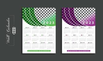 Plantilla de diseño de calendario de pared moderno 2023 para el nuevo año vector