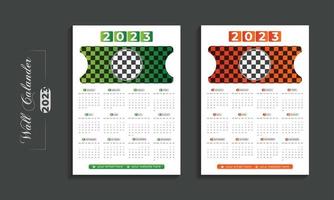 Plantilla de diseño de calendario de pared moderno 2023 para el nuevo año vector