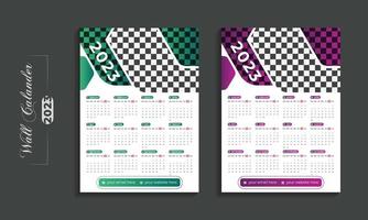 Plantilla de diseño de calendario de pared moderno 2023 para el nuevo año vector