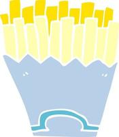 cartoon doodle french fries vector