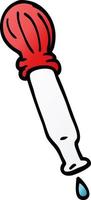 cartoon doodle dripping pipette vector