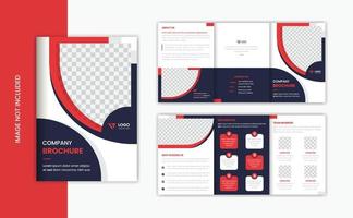 A5 business trifold brochure design, corporate brochure design, presentation design vector