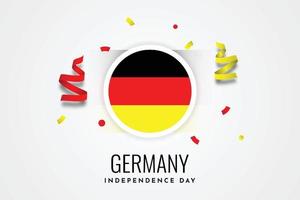 diseño de plantilla del día de la independencia de alemania vector