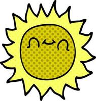 cartoon doodle happy sunshine vector