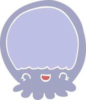 flat color style cartoon jellyfish vector