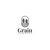Grain farm industry logo template design vector