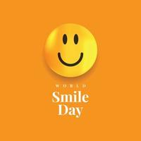 World smile day illustration template design vector