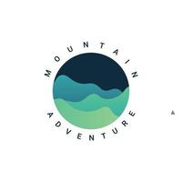 Mountain adventure logo template design vector