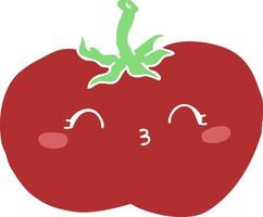 flat color style cartoon tomato vector