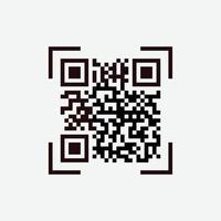 código qr de muestra aislado sobre fondo blanco. vector