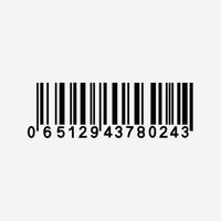 Sample Barcode icon isolate on white background. vector