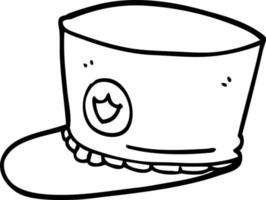 line drawing cartoon band hat vector