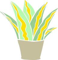 cartoon doodle house plant vector