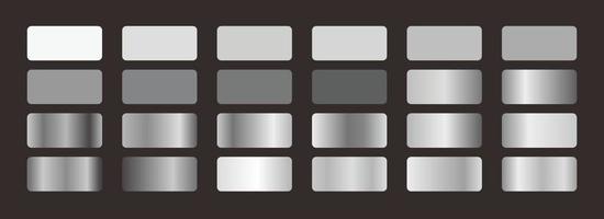 set silver gradient color collection vector illustration EPS10