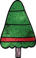 cartoon doodle christmas tree vector