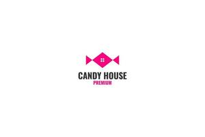 Flat candy house logo design vector illustration idea