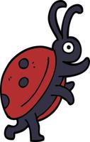 cartoon doodle ladybug vector