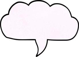 cartoon doodle cloud speech bubble vector