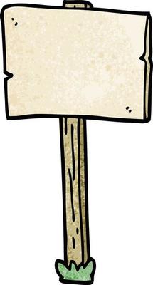 cartoon doodle sign post
