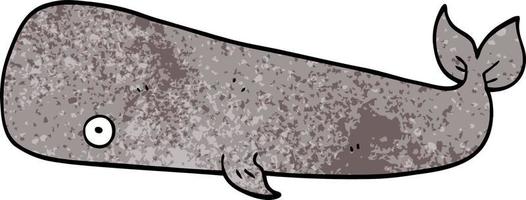 cartoon doodle whale vector