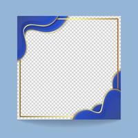 liquid frame social media post design vector